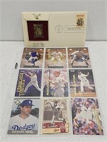 Baseball card lot and gold stamp replica