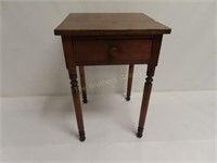 Mahogany Accent Table w/Drawer- 20" x 20" x 30" T