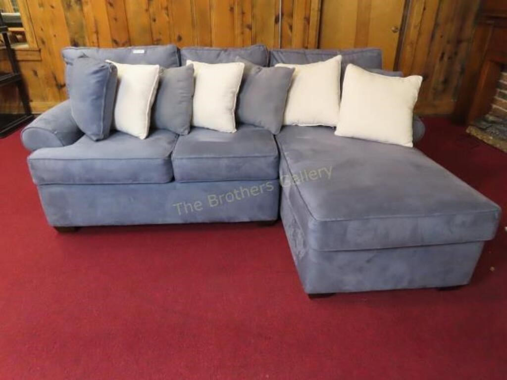 Sectional - 2 Cushion Love Seat w/Lounger Micro