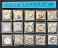 (13) .999 Silver 20g Collectors Coins, (2)
