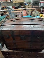 Antique Dome Top Trunk w/Secret Lock