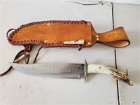 ALASKAN HANDMADE ANTLER KNIFE- 10" BLADE- 16"