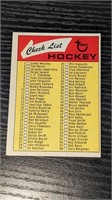 1969 70 Topps Hockey #132 Unmarked Checklist