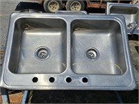 Stainless Steel Industrial Double Sink NO FAUCET