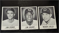 3 1960 Leaf Baseball Cleveland Indians