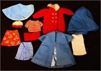 Lot of vintage 1960s Barbie clothing