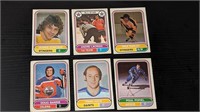 6 1975 76 OPC WHA Hockey Cards A