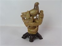 Soapstone Carving of Birds - 6.25" Tall