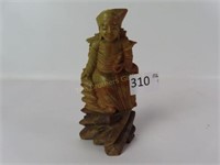 Carved Soapstone Oriental Man - 6.5" Tall