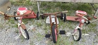 Lot of Child's Radio Flyer & Play Learn Tricycles