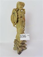 Soapstone Carving, Oriental Lady - 8.25" Tall