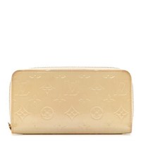 Louis Vuitton Vernis Zippy Wallet Blanc Corail