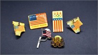 Lot of 6 patriotic pins