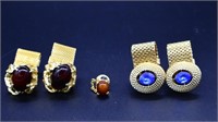 Estate cufflinks & tie pin lot