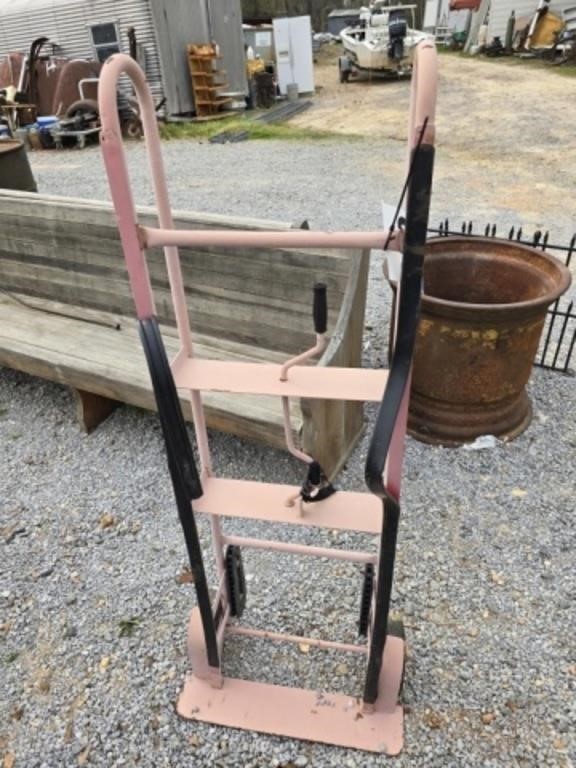 Pale Pink Metal Appliance Dolly Hand Trucks