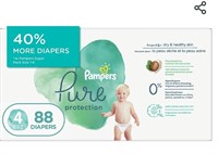 Pampers Diapers Size 4, 88 Count - Pure