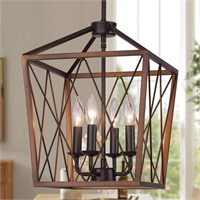 Q&S Farmhouse Rustic Chandelier Light Fixtures,4