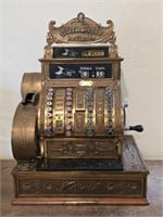 Antique National Cash Register w/ Tape Model 442
