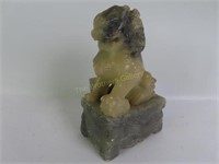 Carved Soapstone Foo Dog - 6" Tall