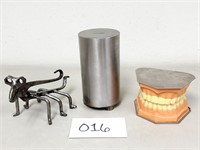 Metal Art, Coin Bank and 1960's Dental Mouth Model