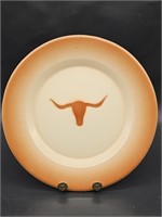 Tin Longhorn 12in Round Platter