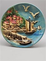 Handcrafted Clay Cottage Plate w/ Raised Image 2/2