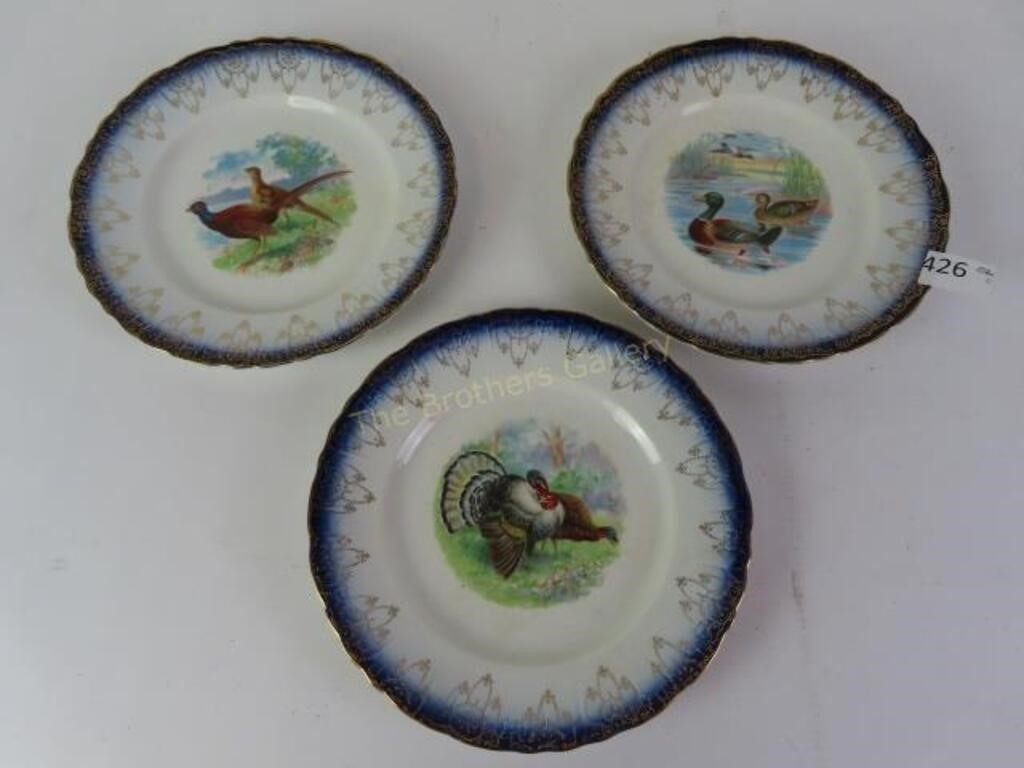 3 Mintone Bird Plates - 9.5" Dia Ea