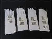 4 Pr of White Gloves, NEW