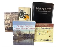 (5) OBX Books Manteo Roanoke Island Town etc