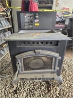 Vintage hearth metal pellet heater as is