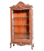 Carved Mahogany Curio Cabinet