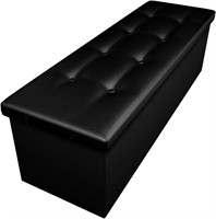 $52  Camabel 43 Storage Ottoman  700lbs  Black