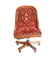 Mahogany & Silk Home Office Chair