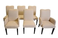 Sculptured Back Upholstered Dining Chairs