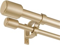 $47  72-144 Double Curtain Rods  Gold  1/5/8