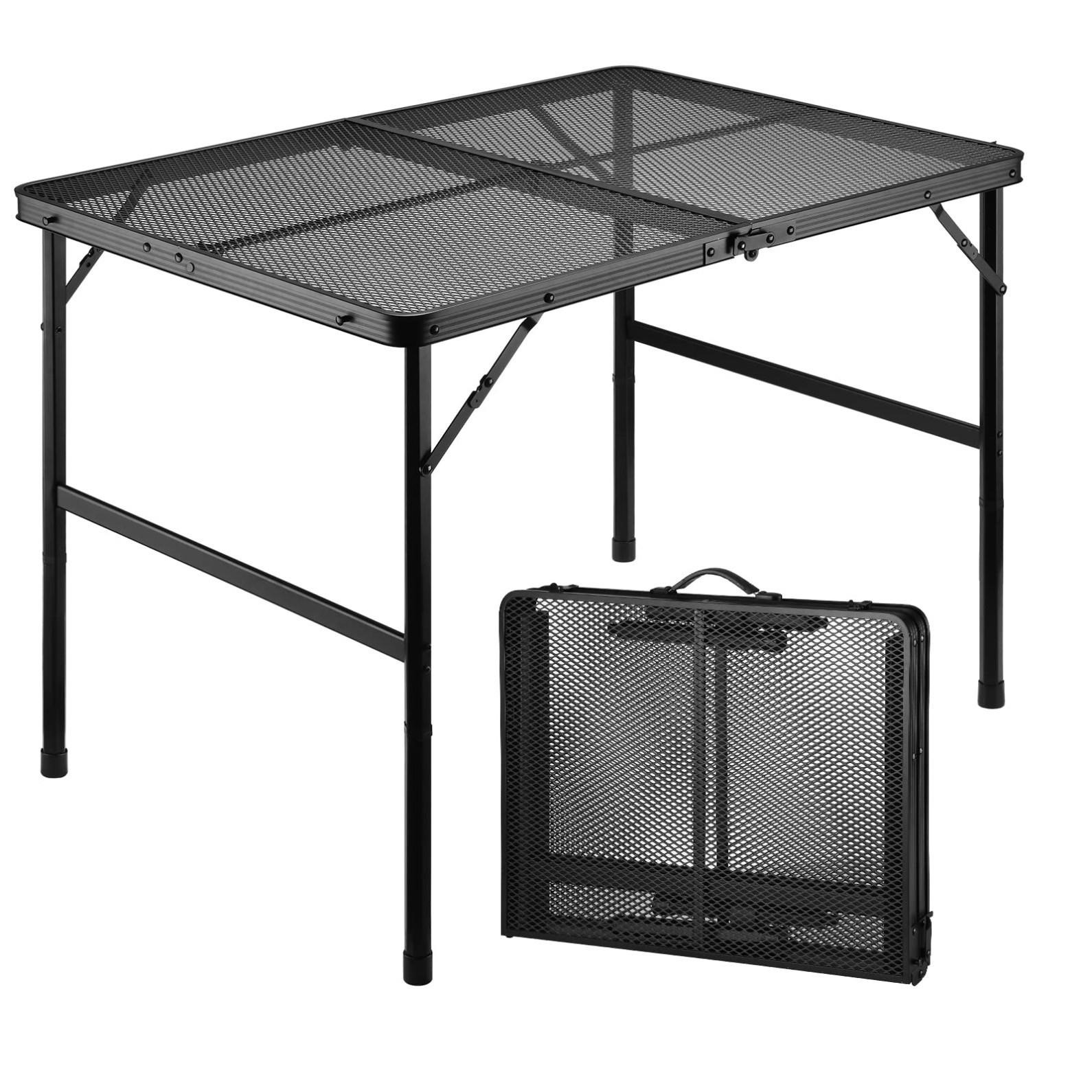 JOFTIX Camping Table, 3 ft Folding Grill Table wit