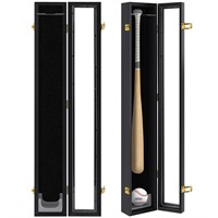 Baseball Bat Display Case Wall Mounted Vertical or