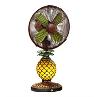 DecoBREEZE Oscillating Table Fan with Lamp, 3-Spee