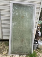 Lot of 7 Metal Framed Glass Sliding Doors