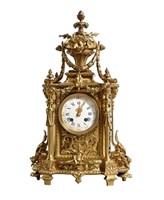 Frenze Japy Freres Bronze Mantel Clock
