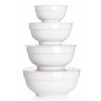 DOWAN Ceramic Bowl Set with Lids, Serving Bowls wi