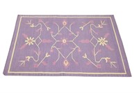 Purple and Pink Contemporary Area Rug