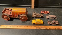 VINTAGE MARX RED CAR 2 NO DRIVER, ASSORTED