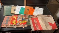 VINTAGE ENGINE BOOKS, COMIC BOOKS AND ADVERTISING