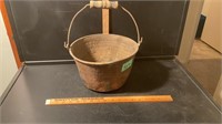VINTAGE BRASS POT WITH HANDLE
