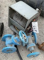 Scurrilous cage blower  & 2- 3” valve