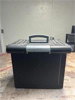 JUMBO FILE AND GO, SNAP LOCK FILE BOX WITH HANDLE