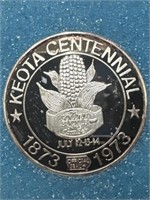 Keota Iowa Centennial 1oz. Silver Round