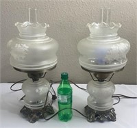 Pair Hurricane Electric Lamps