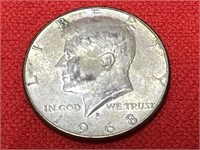 1968 Kennedy 40% Silver Half Dollar
